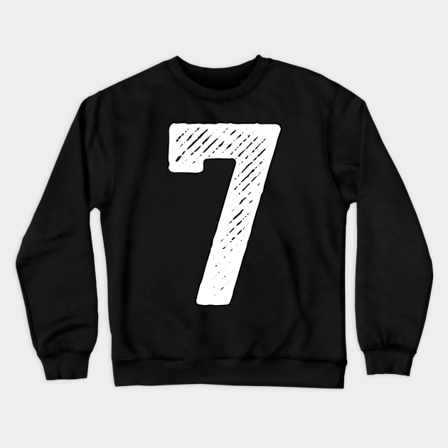 Rough Number 7 Crewneck Sweatshirt by colorsplash